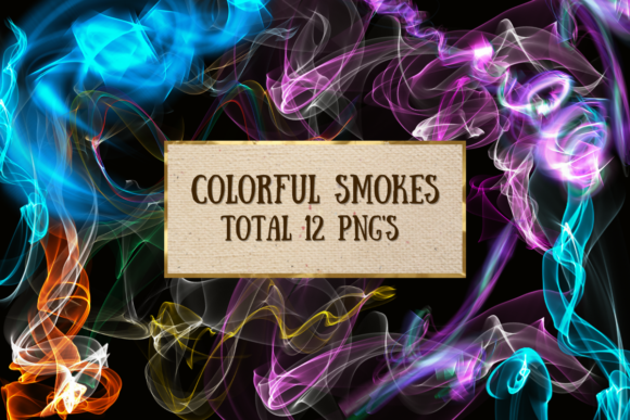 12 Colorful Smoke PNG Cliparts for Vibrant Design Projects