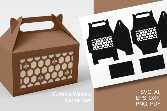 Bees and Honeycombs Gable Box Template