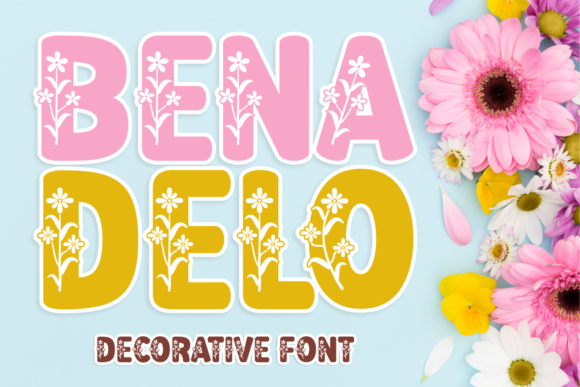 Bena Delo: A Beautiful Decorative Font with Floral Elegance