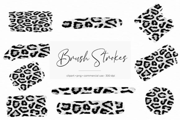 Black White Leopard Brush Strokes: A Versatile Design Element for Creative and Business Projects
