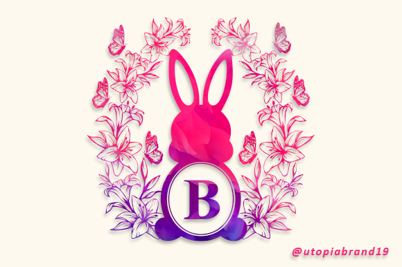 Bunny Flowers Monogram: A Delightful Decorative Font