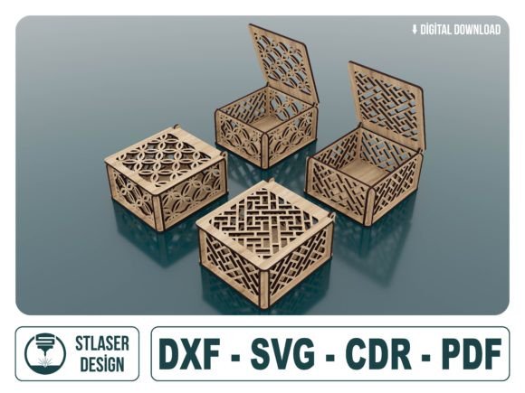 Decorative Gift Box Laser Cut Design