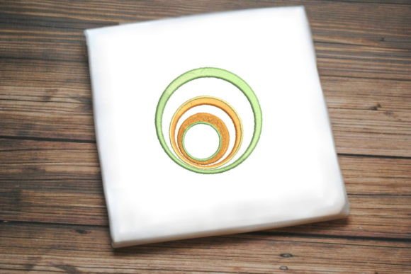 Decorative Multicolored Circles: A Versatile Embroidery Design for Creative Projects