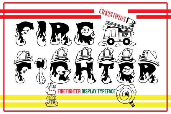 Firefighter Christmas: A Retro Font for Holiday Projects That Pop