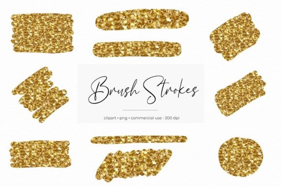 Glitter Brush Strokes Clipart: A Versatile Design Element for Creative Projects