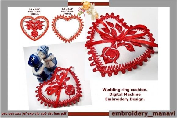 Heart-Shaped Wedding Ring Cushion: A Decorative and Functional Accessory
