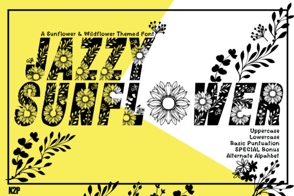 Jazzy Sunflower: A Nature-Inspired Font for Creative Projects