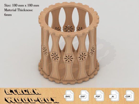 Laser Cut Decorative Wooden Box 212: A Versatile Design for Creative Projects