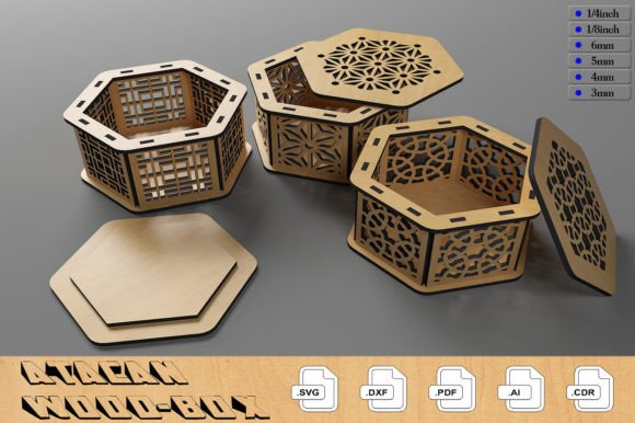 Laser Cut Decorative Wooden Gift Box 297