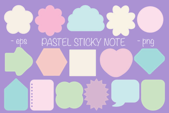 Pastel Sticky Note: A Digital Design Delight
