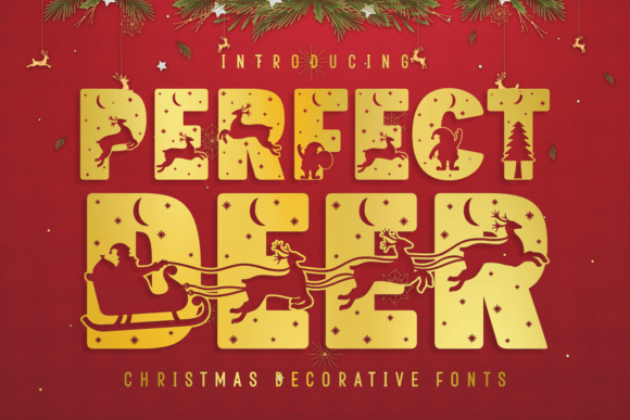 Perfect Deer: Elevating Festive Design with Magical Decorative Typography