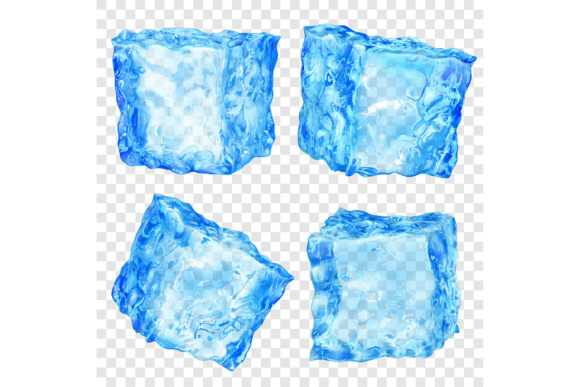 Set of Transparent Ice Cubes: The Ultimate Design Asset for Creative Professionals