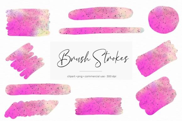 Space Brush Strokes Clipart for Creative Projects