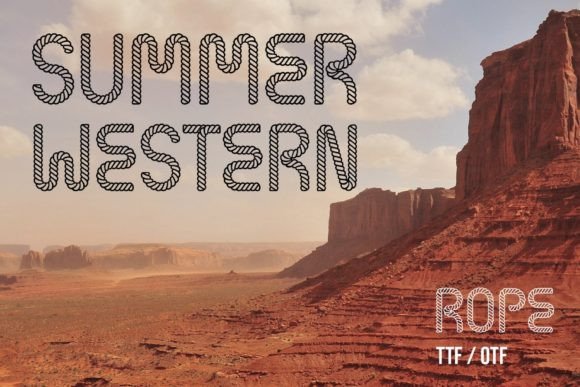Summer Western Rope: A Rugged Display Typeface for Authentic Branding