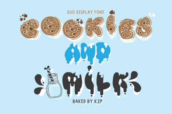 The Retro Charm of Cookies and Milk: A Versatile Design Asset