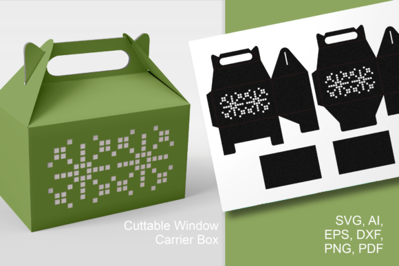 Ugly Sweater Snowflake Motif Gable Box