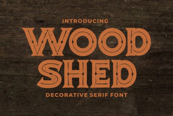 Woodshed Font: A Vintage-Inspired Design Asset for Creative Projects